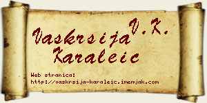 Vaskrsija Karaleić vizit kartica
